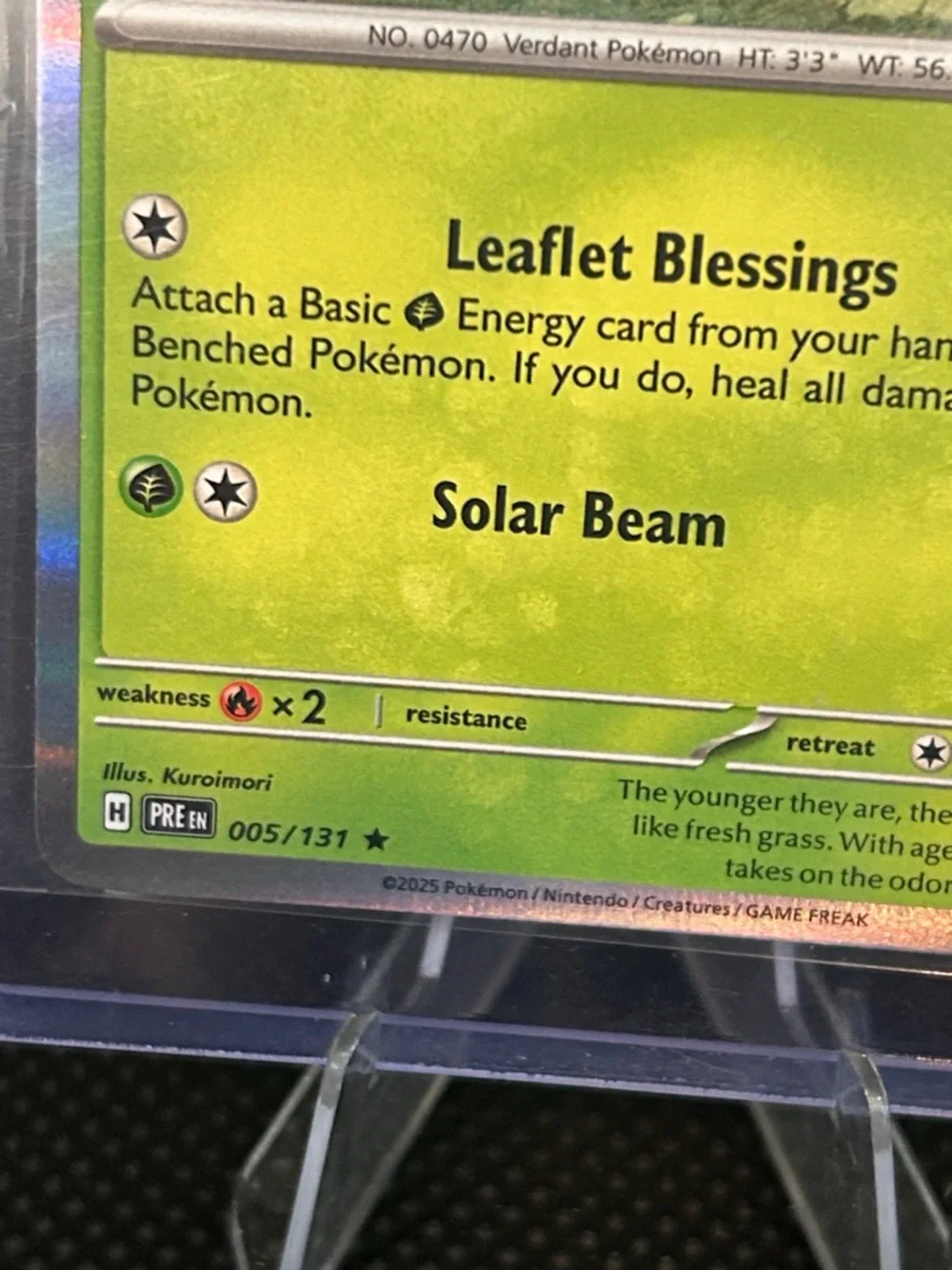 Pokemon holographic leafeon